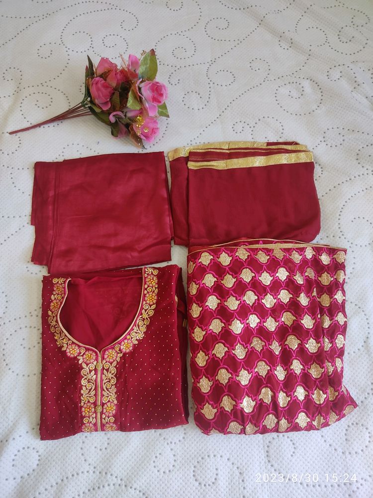 Heavy Unstitched Garara Suit