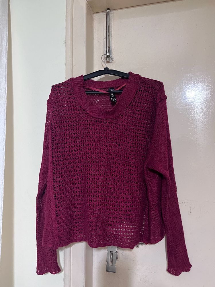 Red Woollen Top