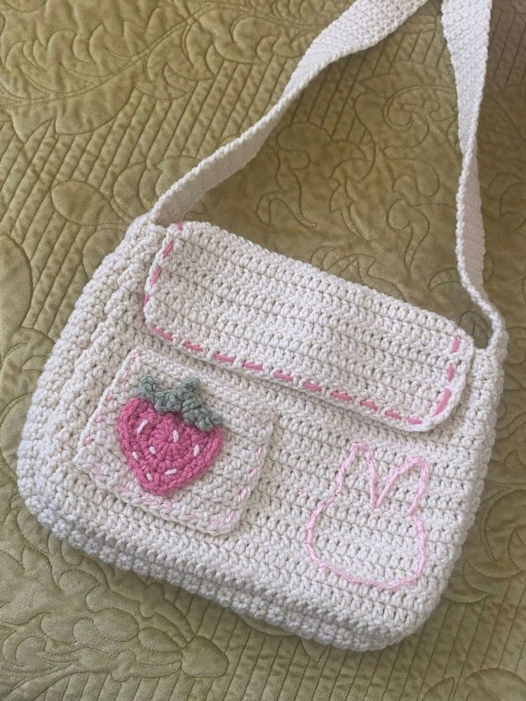 Crochet Messenger Bag 👜