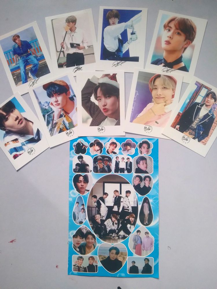 BTS(Jin & Jhope Signature Polaroid With Stickers)