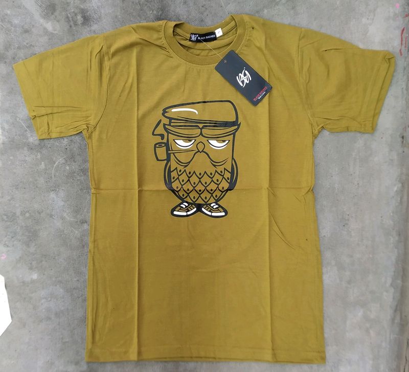 BRAND NEW OWL PRINTED COTTON T-SHIRT