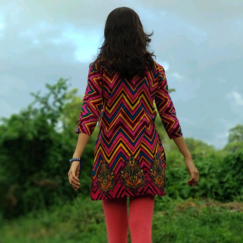 Multicolored Pure Cotten Kurti