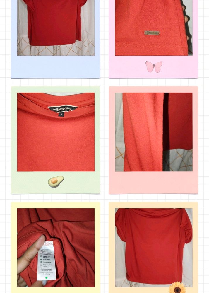 Red Crop Tshirt