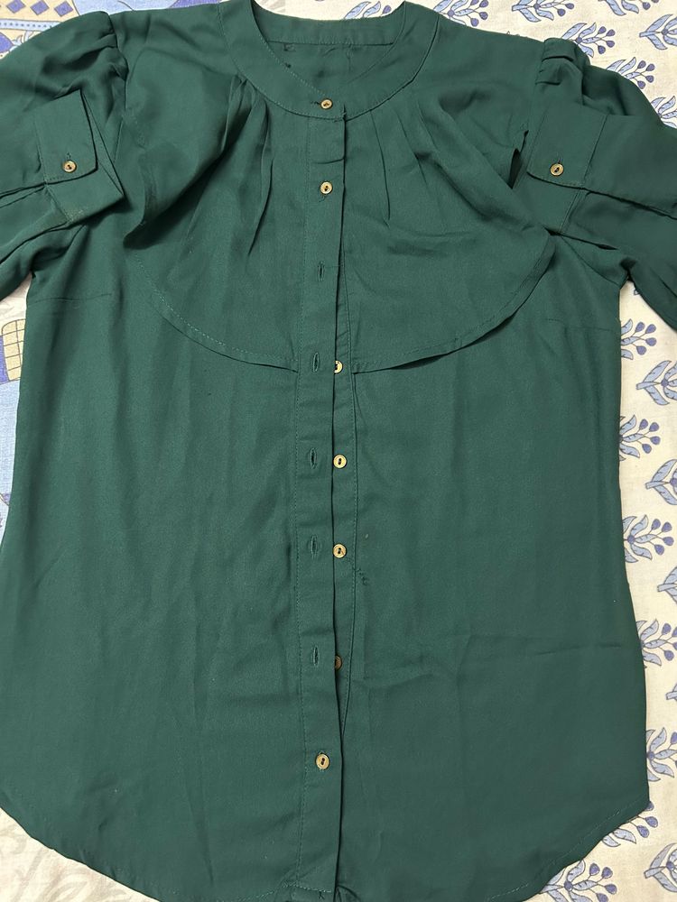 Olive Green Formal Shirt