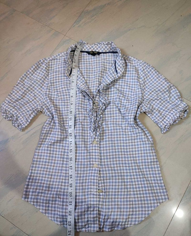 Soft Casual Checked Shirt Size 30-34