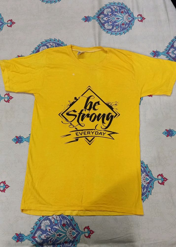 Yellow T Shirt, Size : M