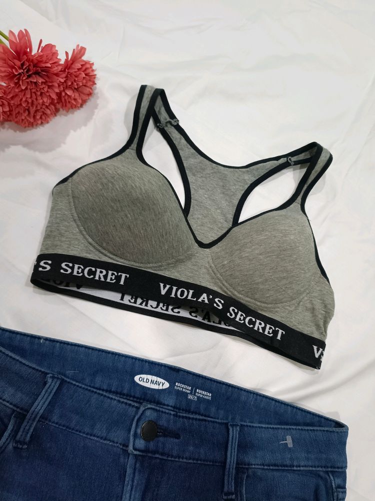 Branded Paded Sports Bra