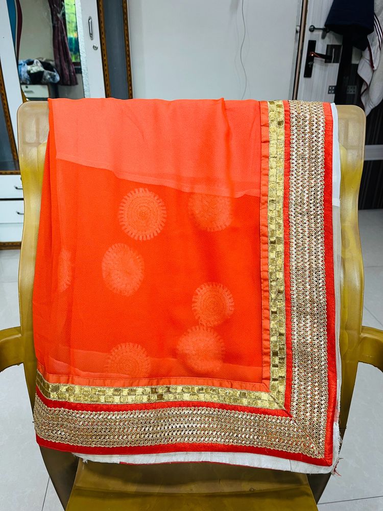 PATLI PALLU PURE OZARI TWO COLOUR SAREE