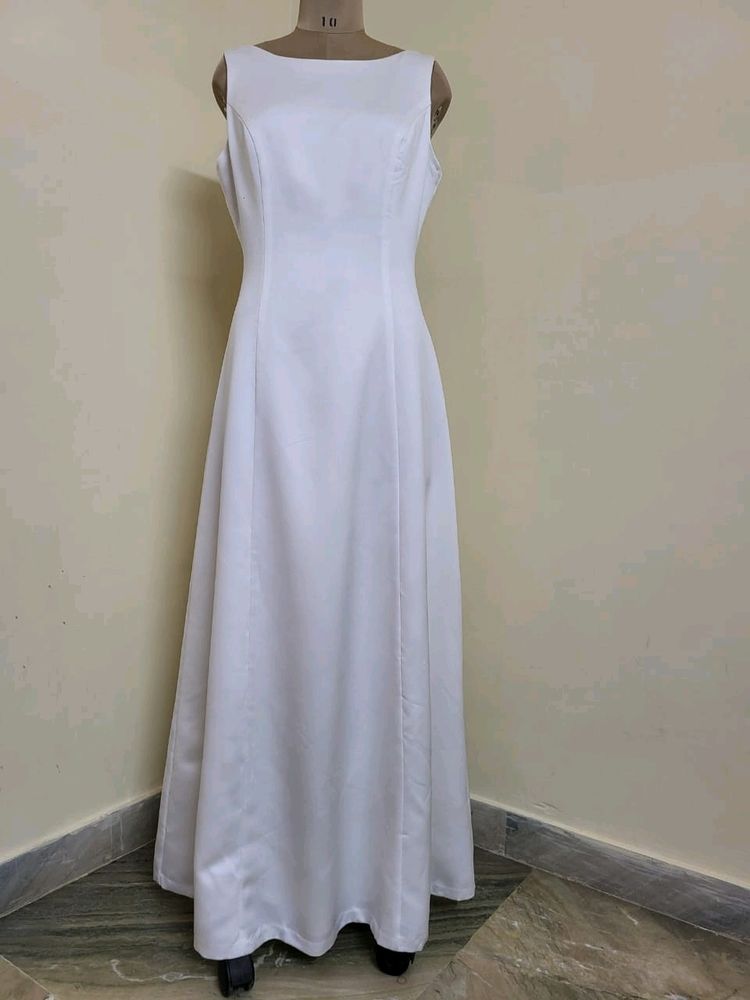 White Satin Gown