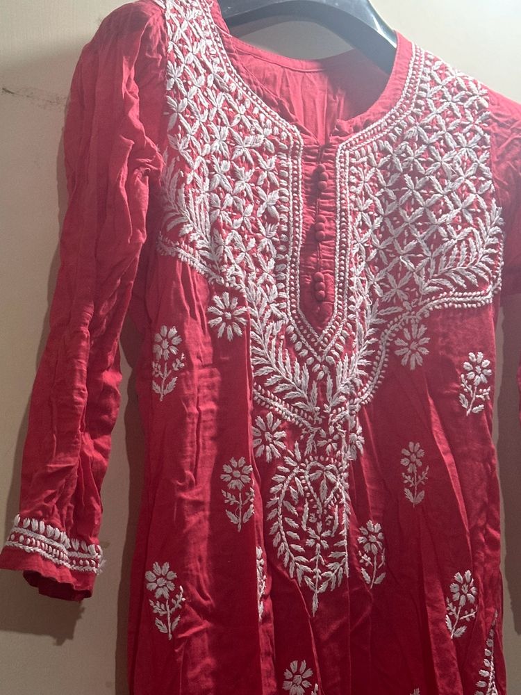 pretty peach kurti