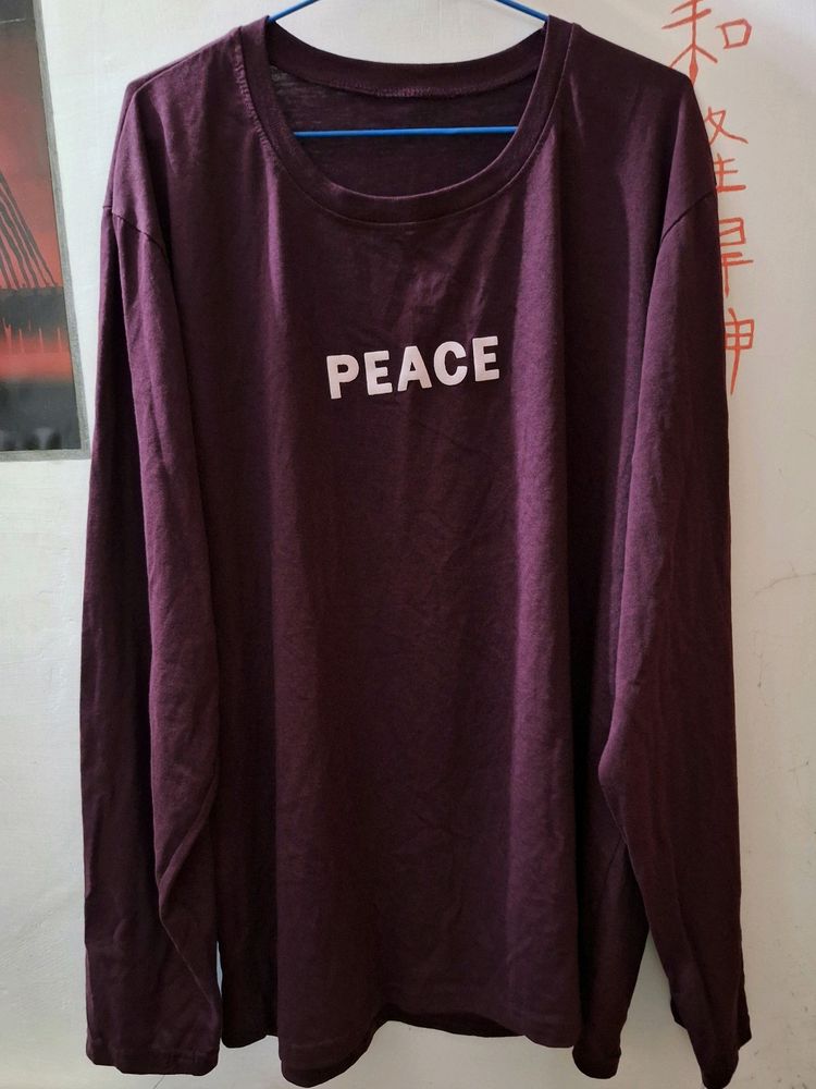 Peace Printed Casual T-shirt [Xl] Size