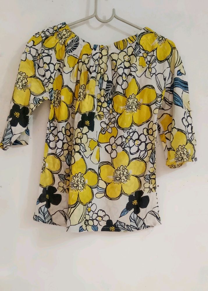 Floral Yellow Top