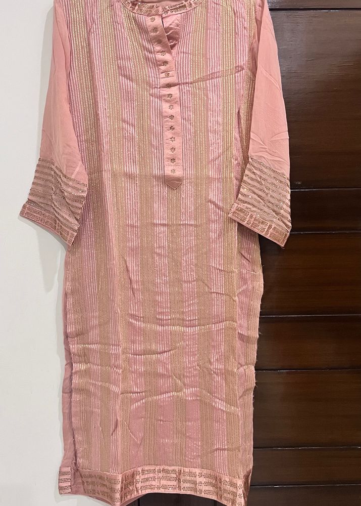 Women Peach Sharara Suit