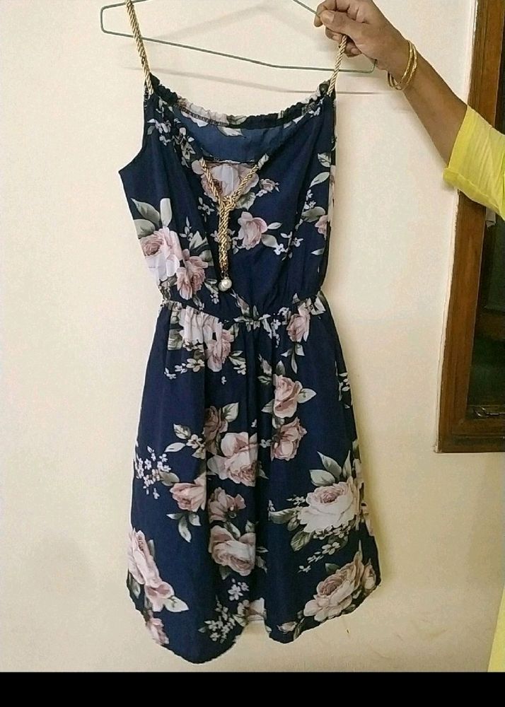 Floral Tie Up Dress