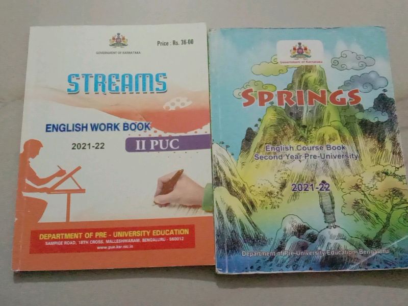 2nd Puc English Textbook And Workbook