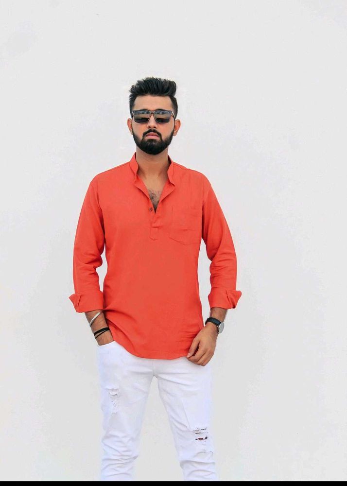 Orange Short Kurta