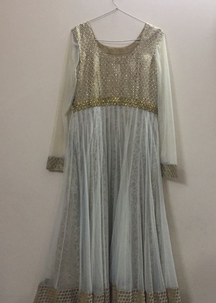 White Anarkali Suit