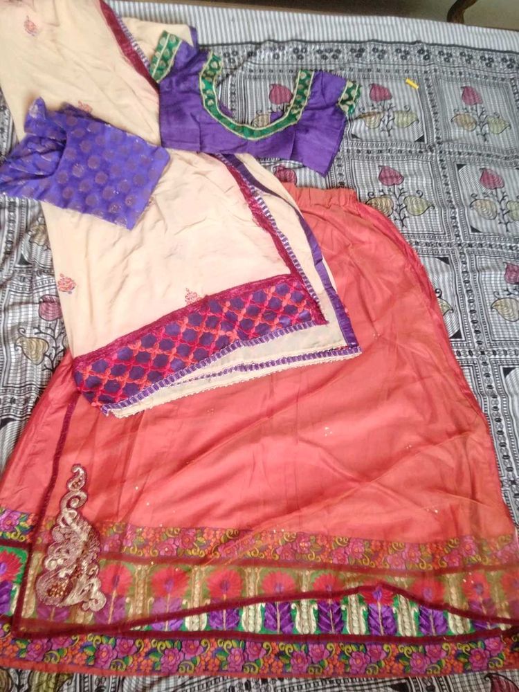 Designer Lehenga Set With Only One Blouse