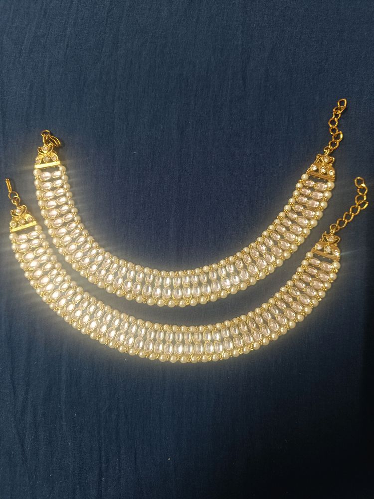 Bridal Golden Kundan Anklet