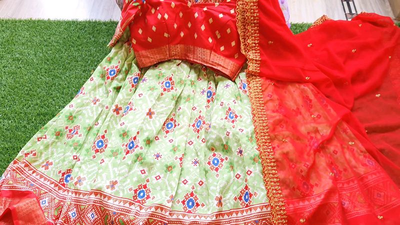 Parrot Green Lehenga Choli