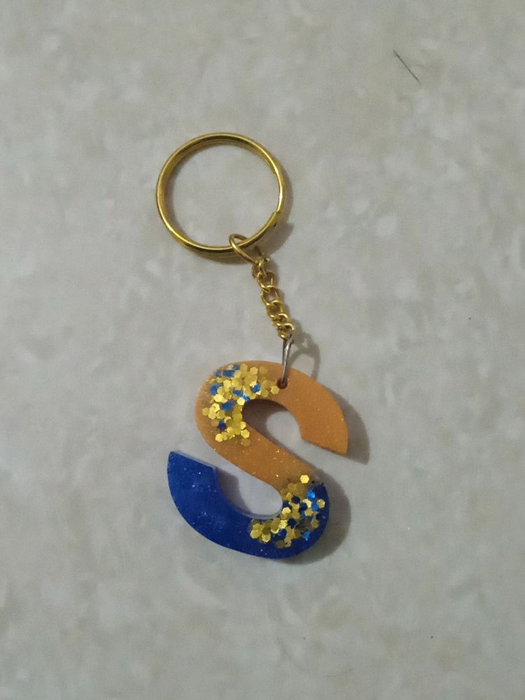 Resin S Key Ring