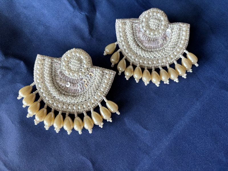 White Pearl Earrings