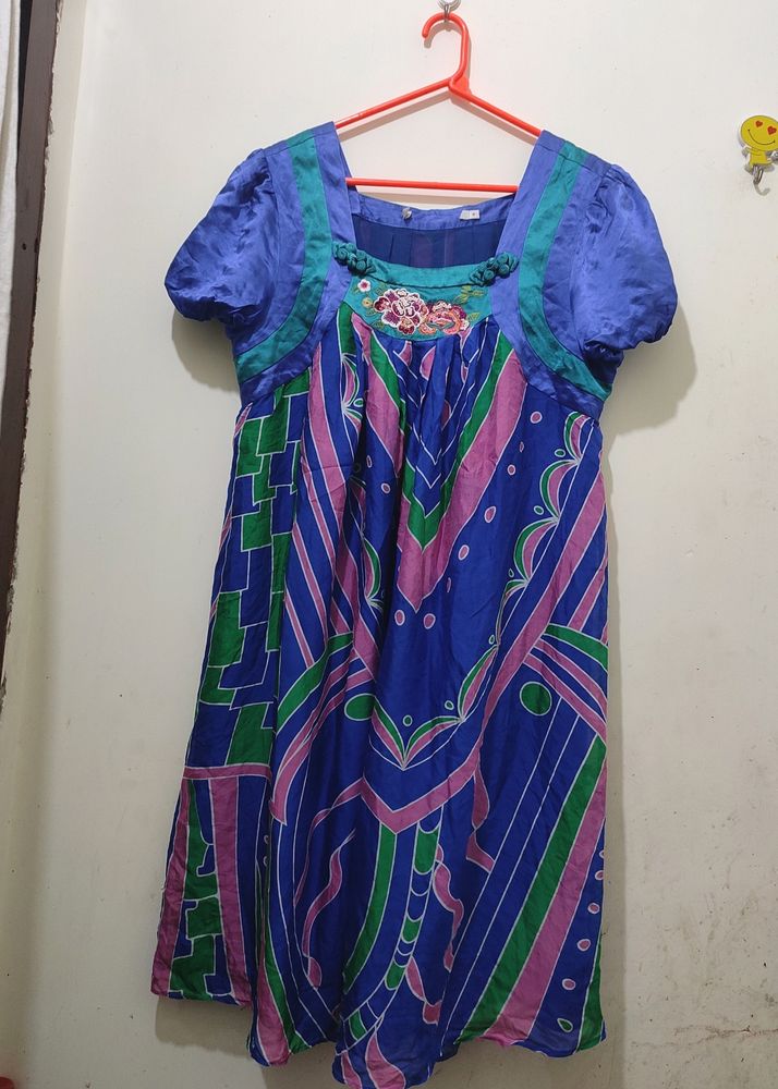 Imported Short Dress Bust Area Stretchy