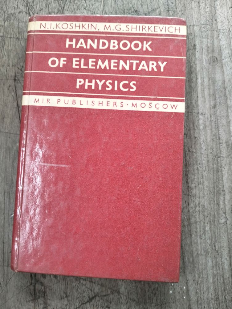 Handbook Of Elementary Physics - Rare