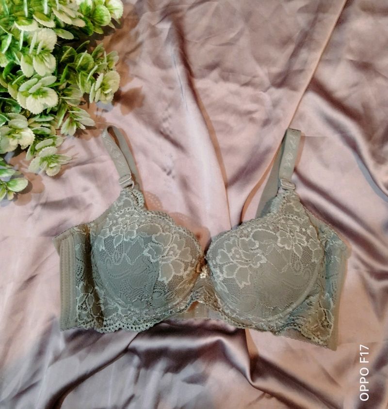 Gray Padded Bra