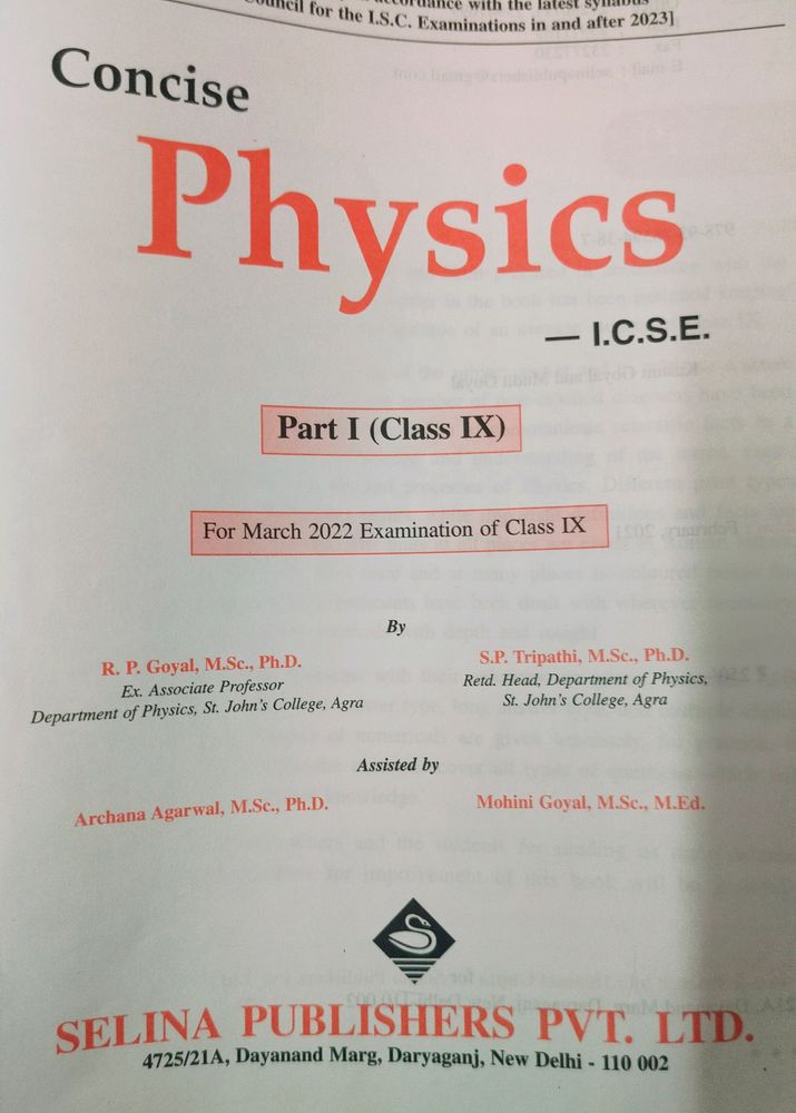 Physics Textbook  Class 9