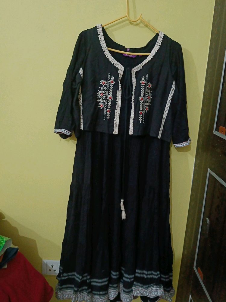 Long Kurta Set With Jacket