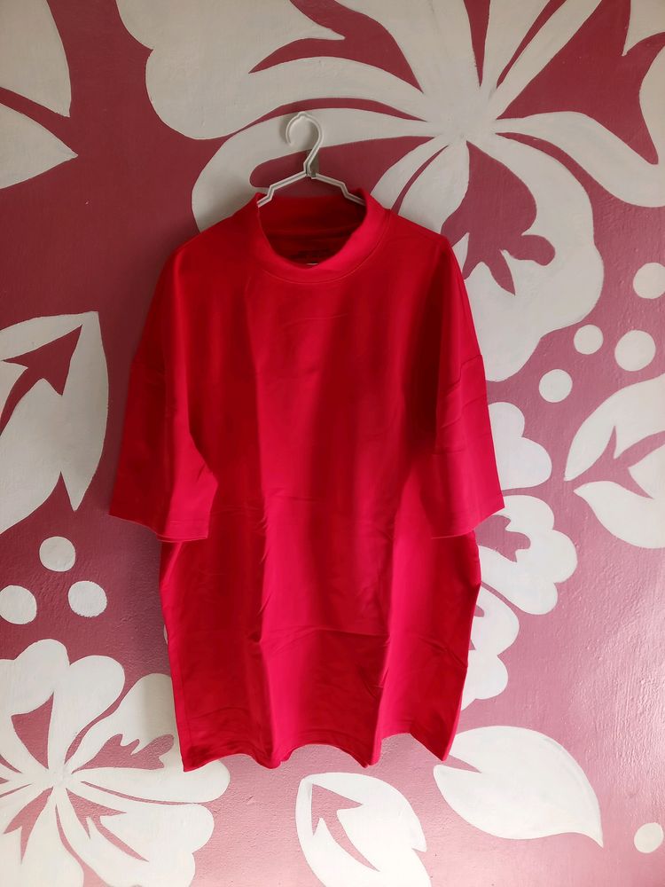 Carlo Plain Red Tshirt For Men