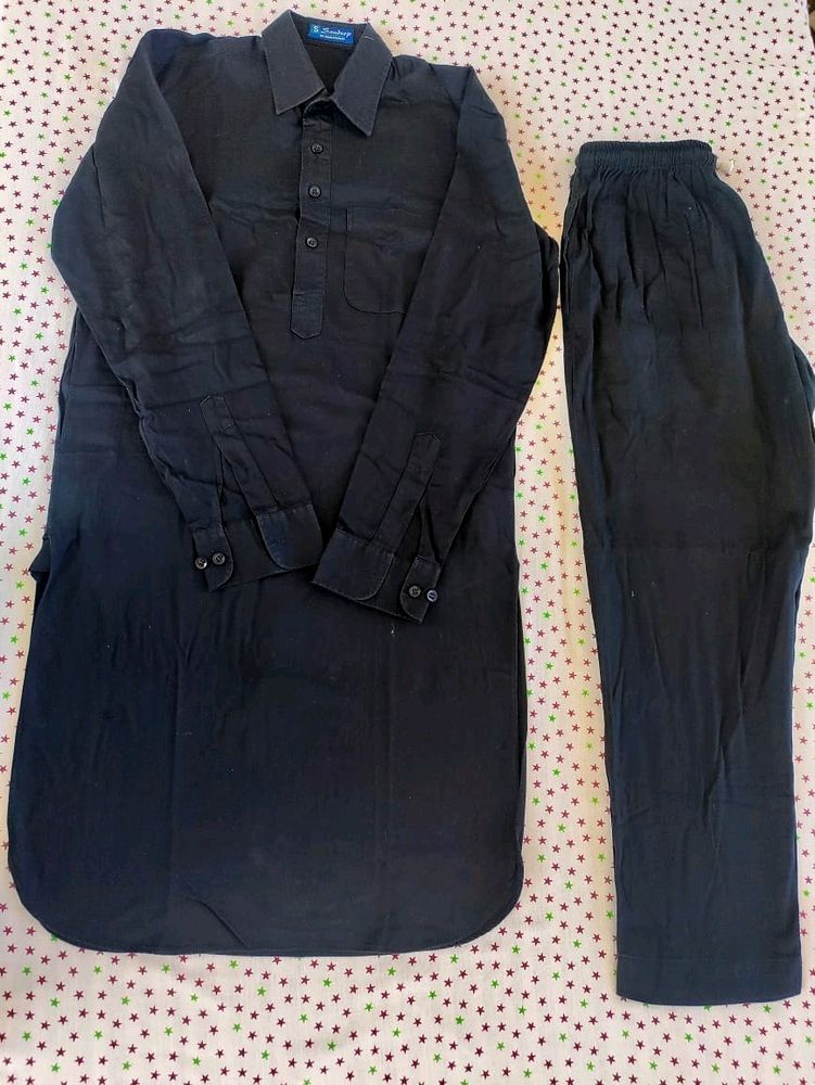 Black Kurta Pyjama Set