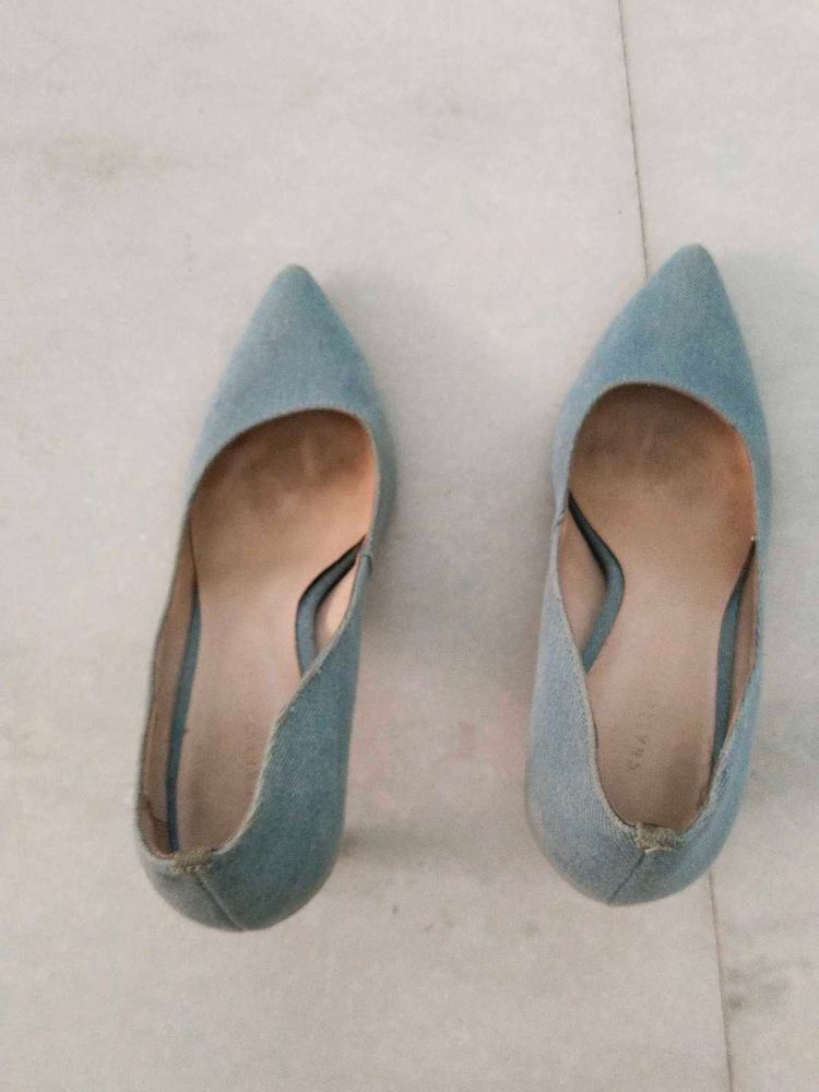 Heels By Charles And Keith...Light Blue Colour