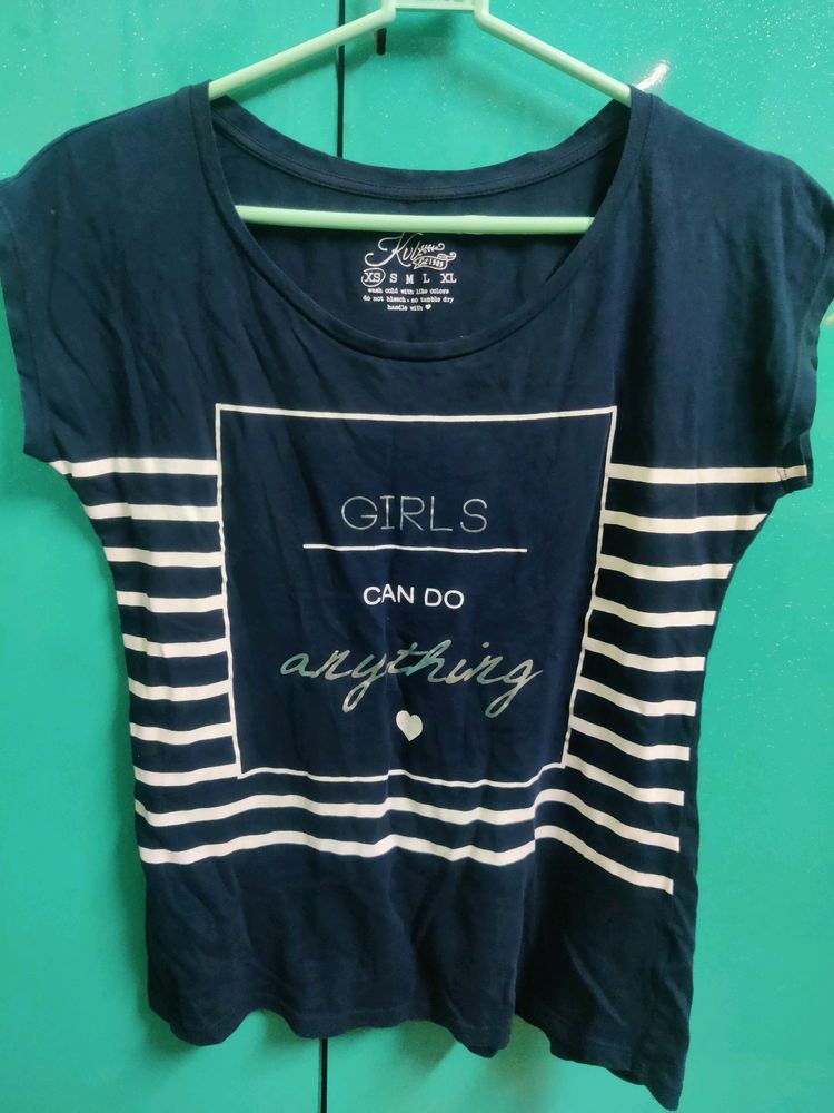 Navy Blue Daily Wear Tshirt