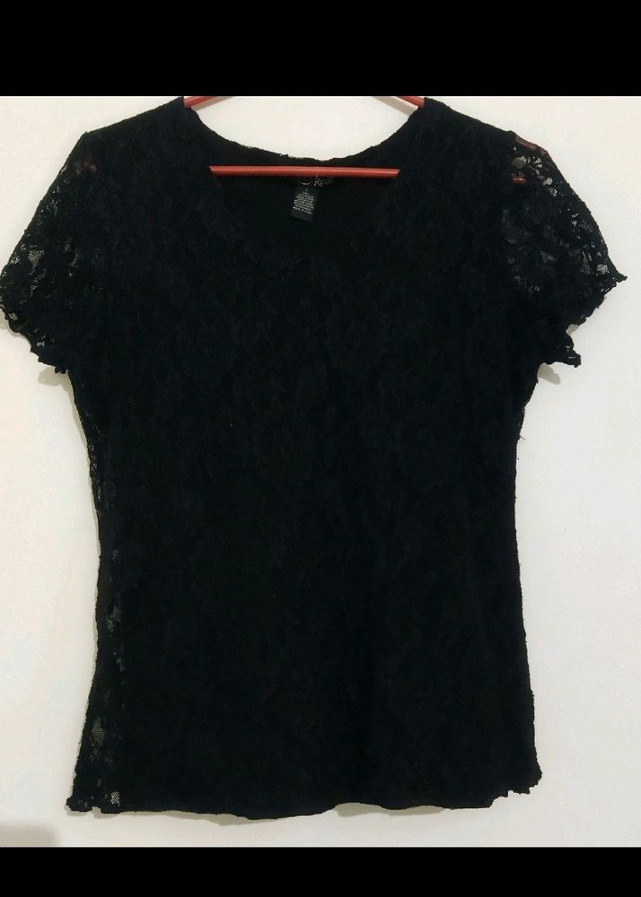 Black Net Top