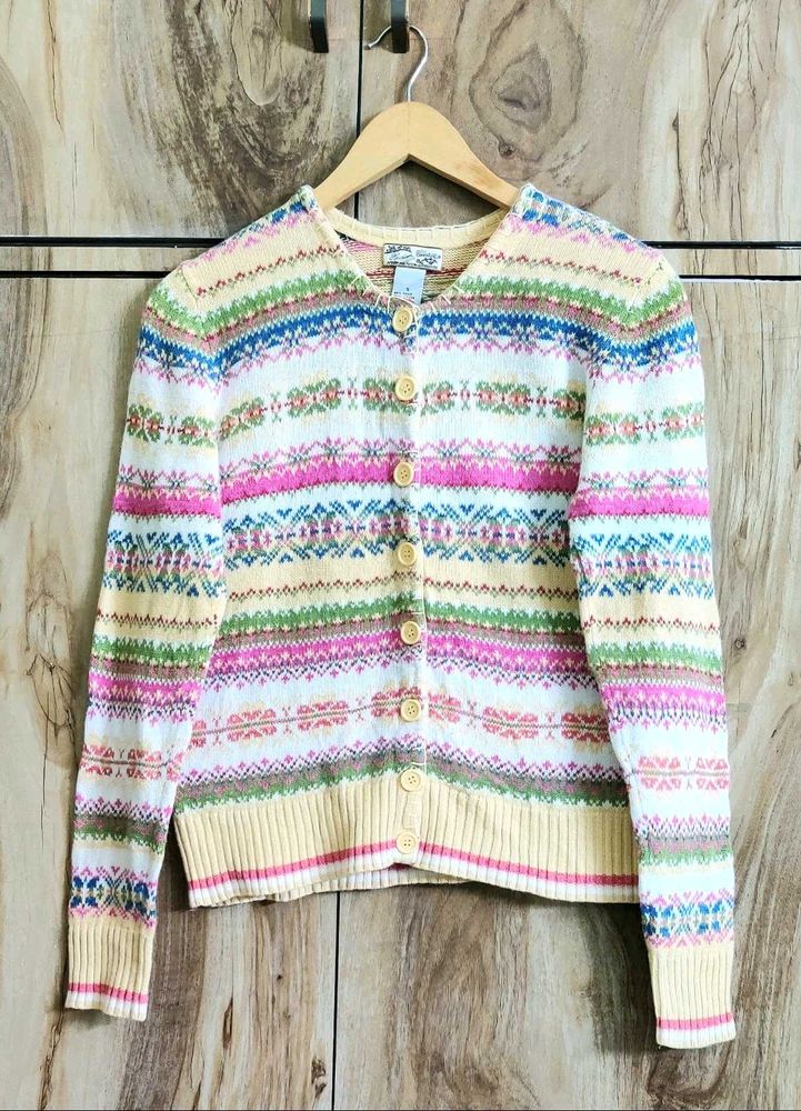 Multicolour Design Cardigan Size-36