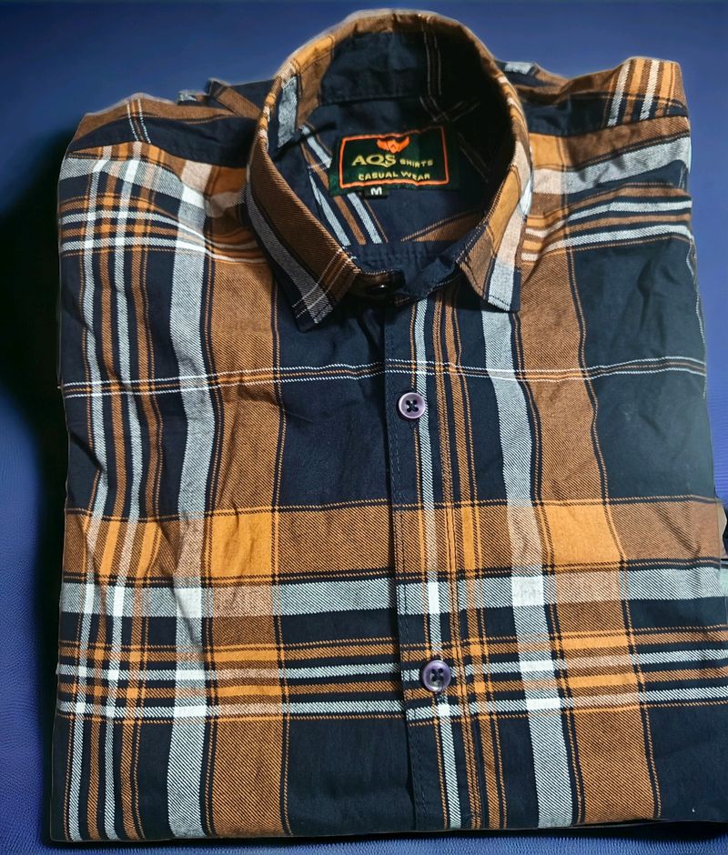 BROWN CHECK SHIRT FOR MEN