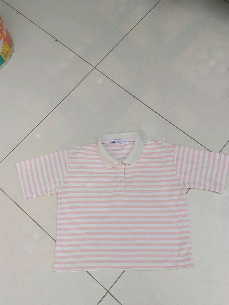 This T-shirt Is Girlish Size M Colour Pink