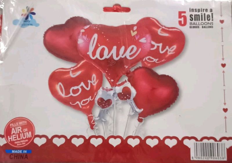 Love & Heart Shape Theme Foil Balloon 1set Only