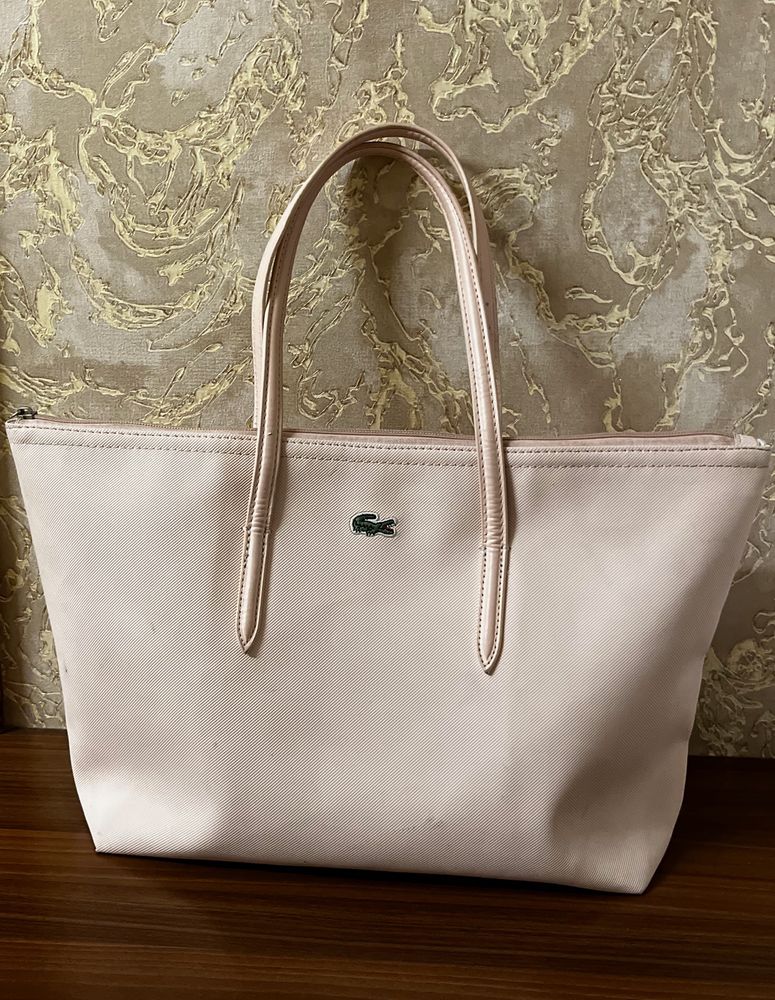 Lacoste Baby Pink Tote Bag