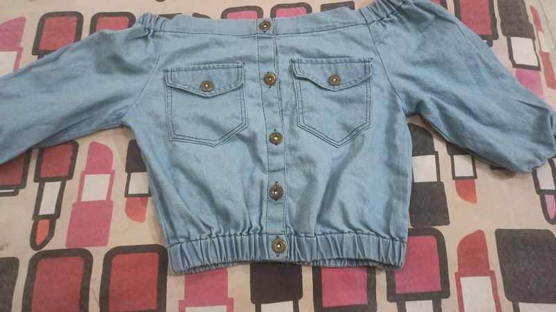 Womens Party Wear Fashionable Denim crop Top