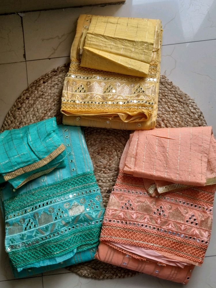 Ethnic Unstitch Suit Material