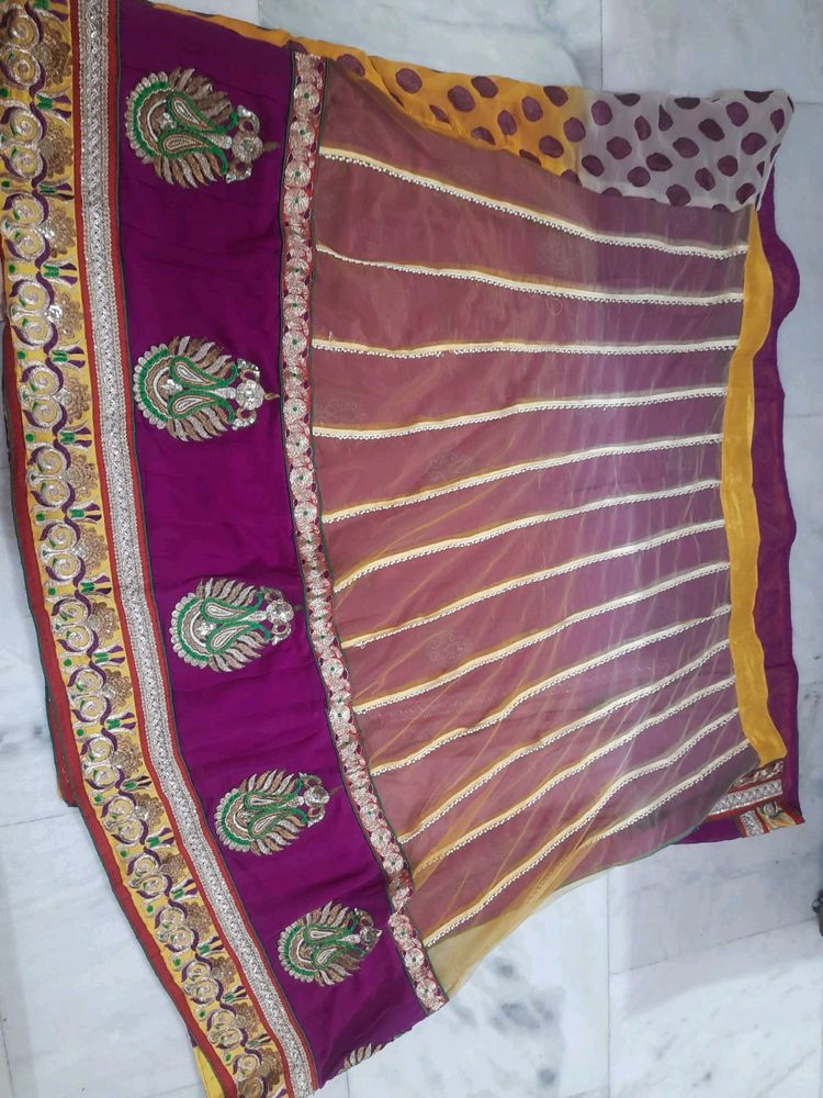 Beautiful Lenhga Style Saree With Blouse 🥰