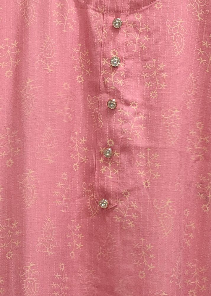 pink kurti set