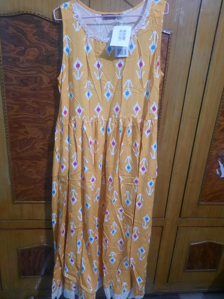 yellow kurti new with tag