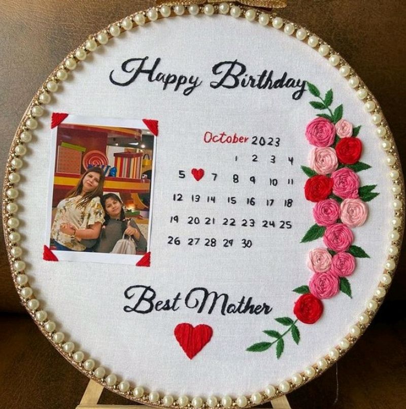 Happy birthday Embroidery Hoop