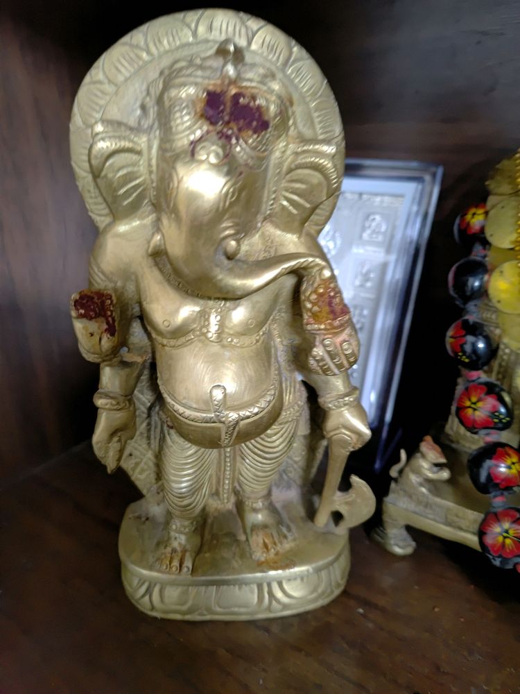 Pure Brass,veryold,beautiful Bright Ganesha Idol