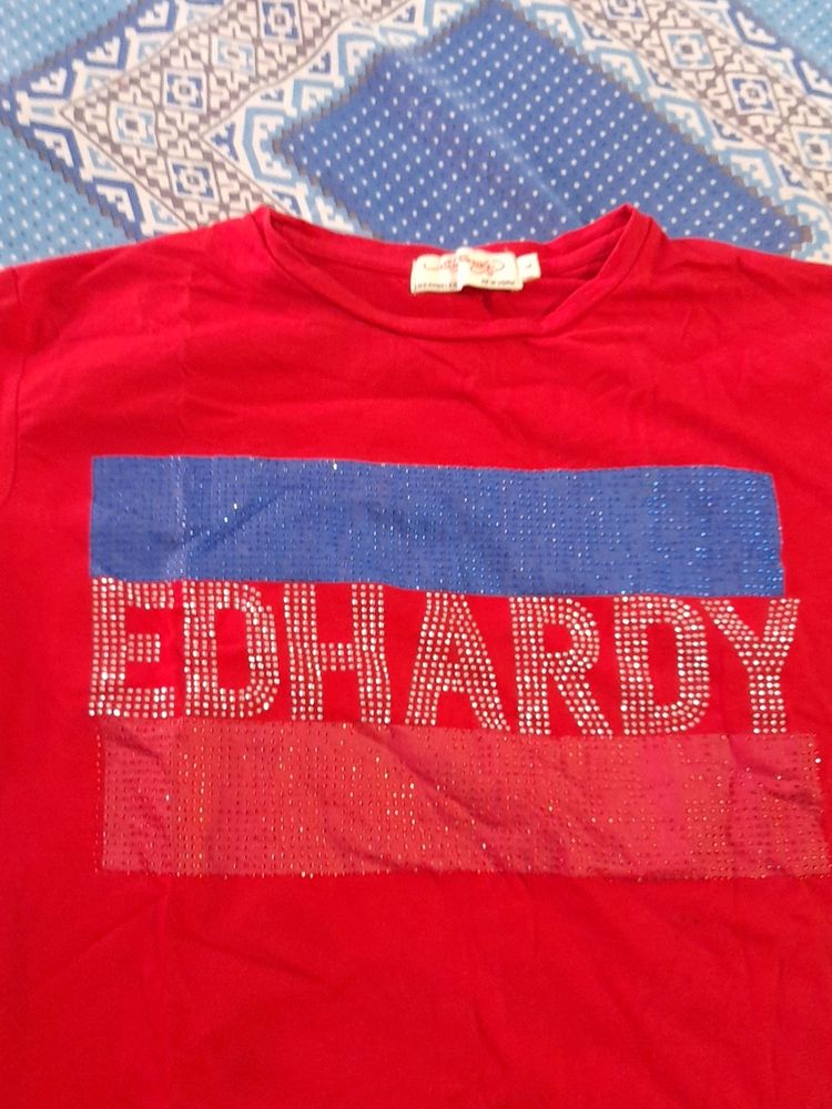 Red Coloured Tshirt For Boys