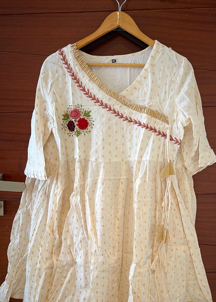 Angrakha Kurta With Sharara